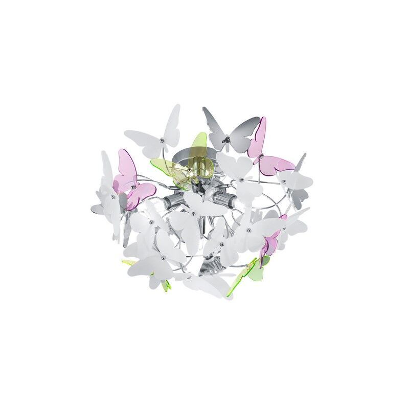 Chroom plafondlamp Butterfly, Modern