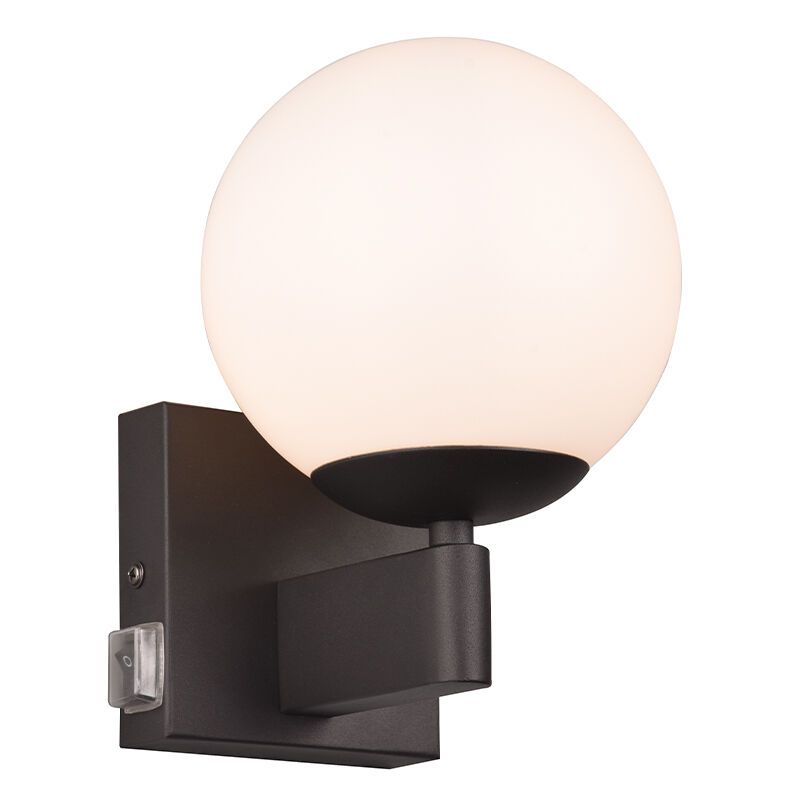 Zwarte badkamer wandlamp modern, Eray, IP44