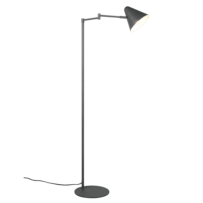 Antraciete vloerlamp modern, Jille, met schakelaar