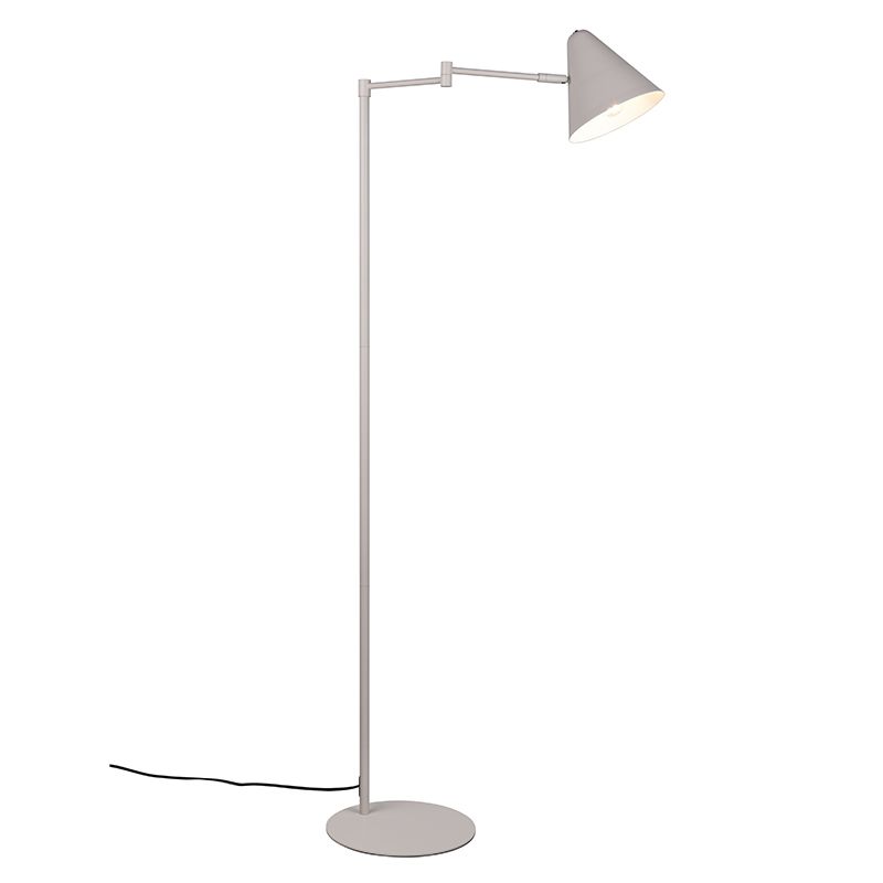 Grijze vloerlamp modern, Jille, met schakelaar Grijze vloerlamp modern, Jille, met schakelaar