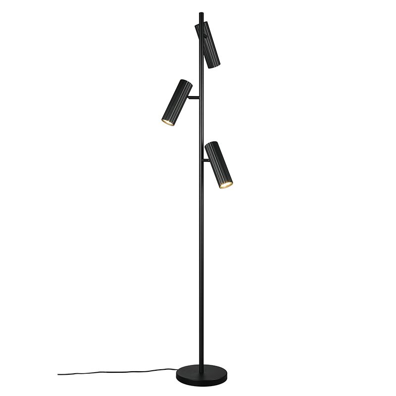 Zwarte vloerlamp modern, Sieb, met schakelaar
