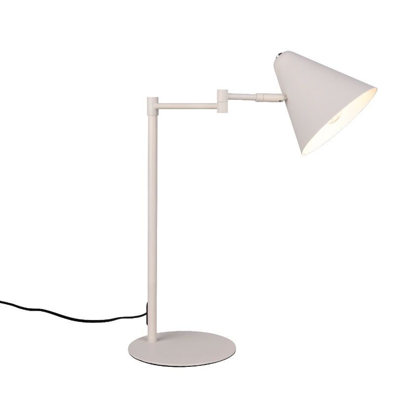 Grijze bureaulamp modern, Jille, met schakelaar Grijze bureaulamp modern, Jille, met schakelaar