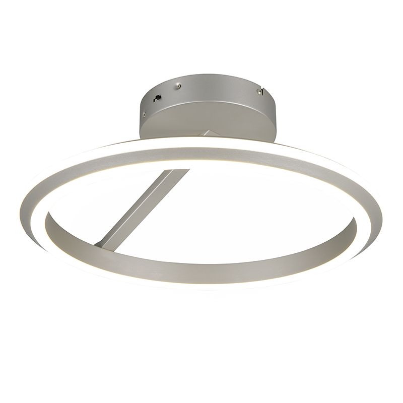 Nikkelen plafondlamp modern, Jiry, 34W, white switch LED, 3-staps dimbaar Nikkelen plafondlamp modern, Jiry, 34W, white switch LED, 3-staps dimbaar
