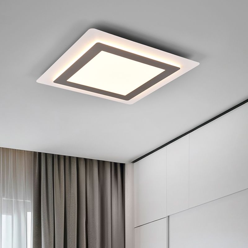 Nikkelen plafonnière modern, Frans, 46W, warm tot koud wit verstelbare LED, met afstandsbediening Nikkelen plafonnière modern, Frans, 46W, warm tot koud wit verstelbare LED, met afstandsbediening