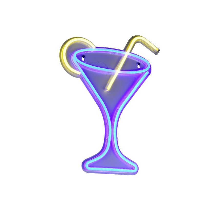 Kunststof wandlamp, Cheers, 5W, blauw LED, met schakelaar Kunststof wandlamp, Cheers, 5W, blauw LED, met schakelaar