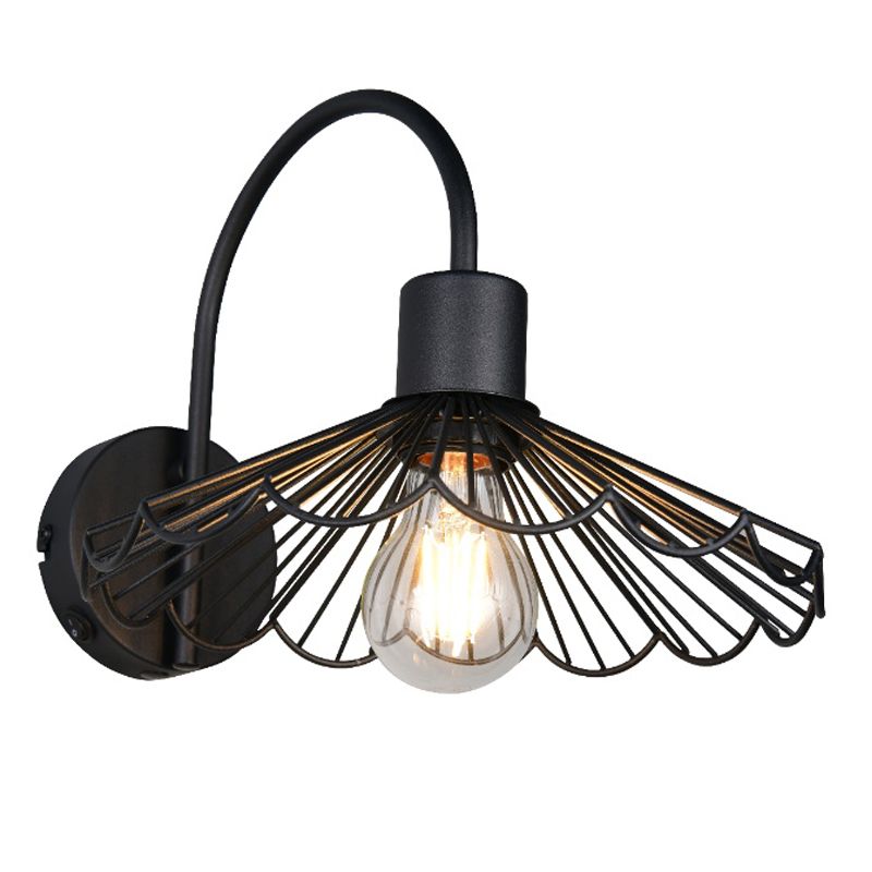 Zwarte wandlamp modern, Celso