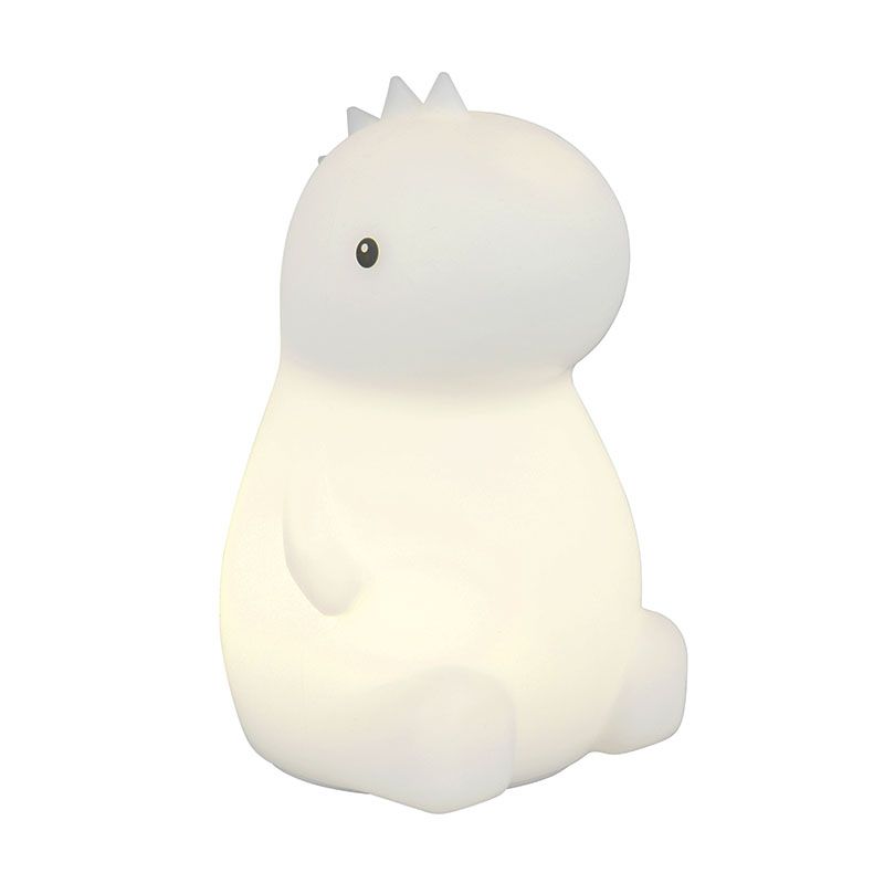 Witte kinderkamer tafellamp kunststof, Vedat, 0,5W, RGBW LED, met schakelaar