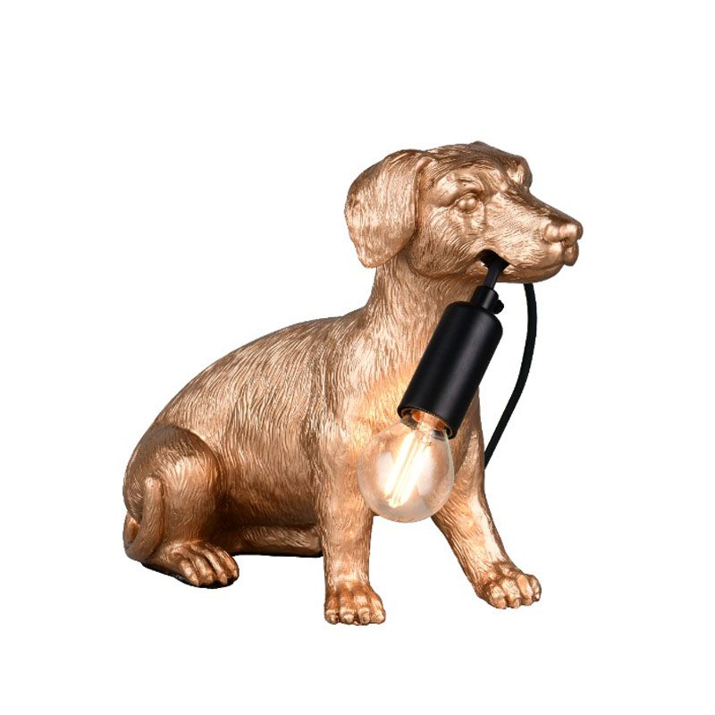 Gouden tafellamp kunststof, Doggo