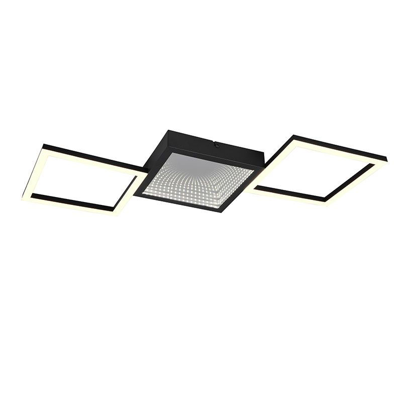 Zwarte plafondlamp design, Gelka, 24W, 3000K LED, 3-staps dimbaar Zwarte plafondlamp design, Gelka, 24W, 3000K LED, 3-staps dimbaar