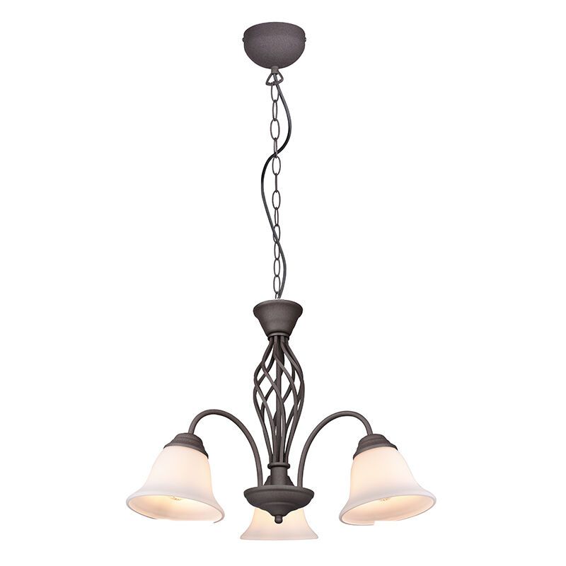 Klassieke Kroonluchter Detroit, roestkleurig, metaal Klassieke Kroonluchter Detroit, roestkleurig, metaal