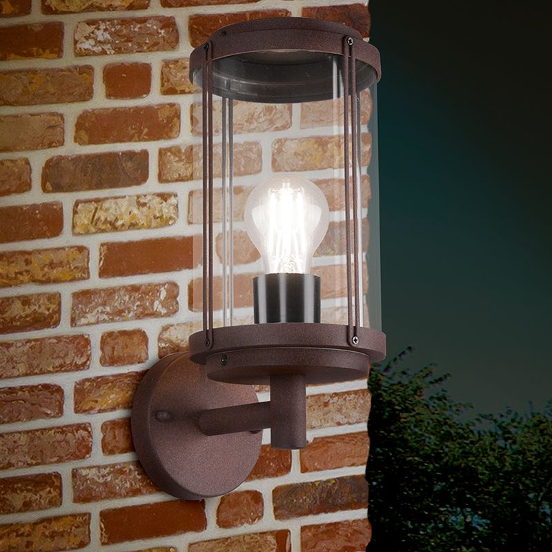 Industriële buitenlamp Sammy, Roestkleurig