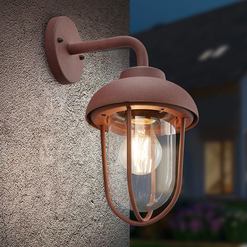 Industriële buitenlamp Trevor, Roestkleurig