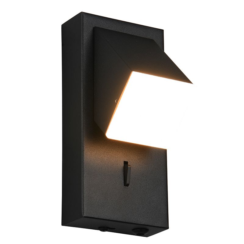 Zwarte wandlamp modern, Lok, 3W, 3000K LED
