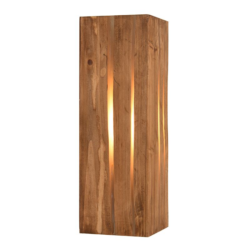 Landelijke wandlamp hout, Karijn