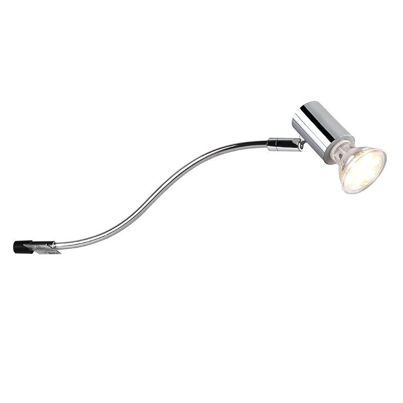 Moderne wandlamp Martika, chroom, metaal, IP44