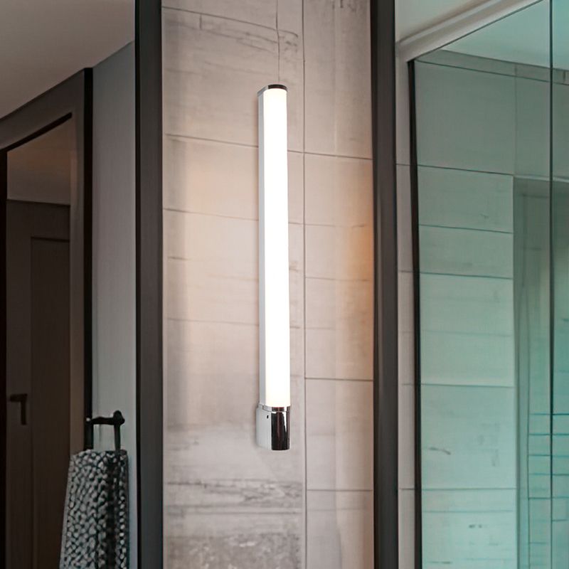 Moderne wandlamp Bernou, chroom, kunststof, geïntegreerde LED