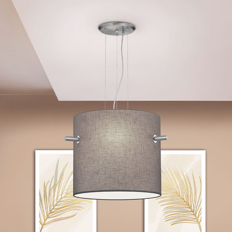 Nikkelen hanglamp Myke, metaal