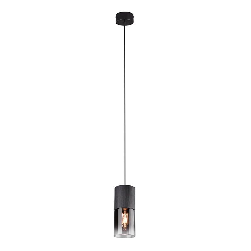 Zwarte hanglamp Amadi, metaal, modern