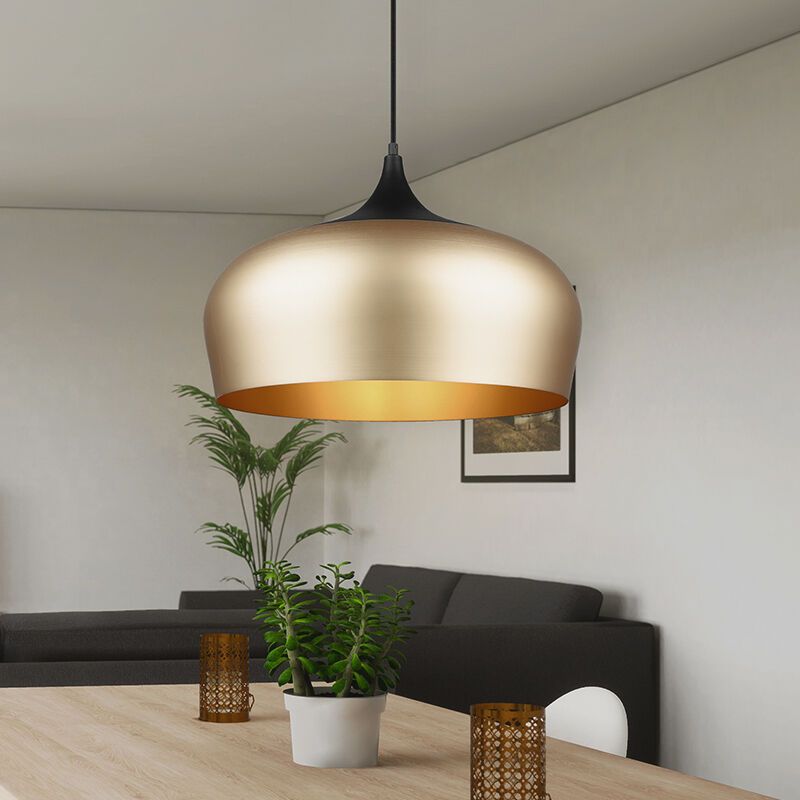 Moderne hanglamp Kinga, messing, aluminium