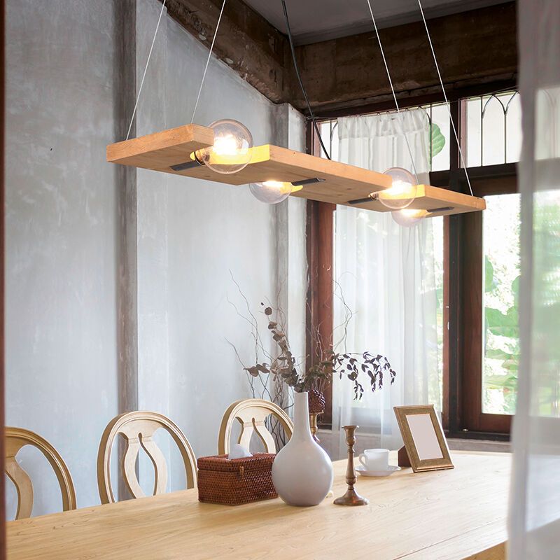 Houten hanglamp bruin, Dyonne