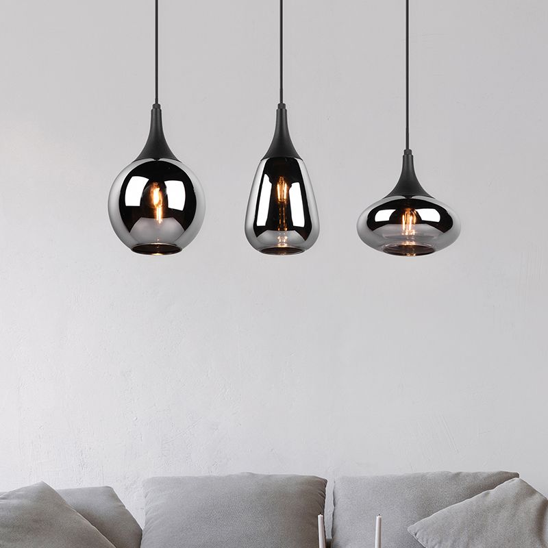 Zwarte hanglamp rookglas, Sybren