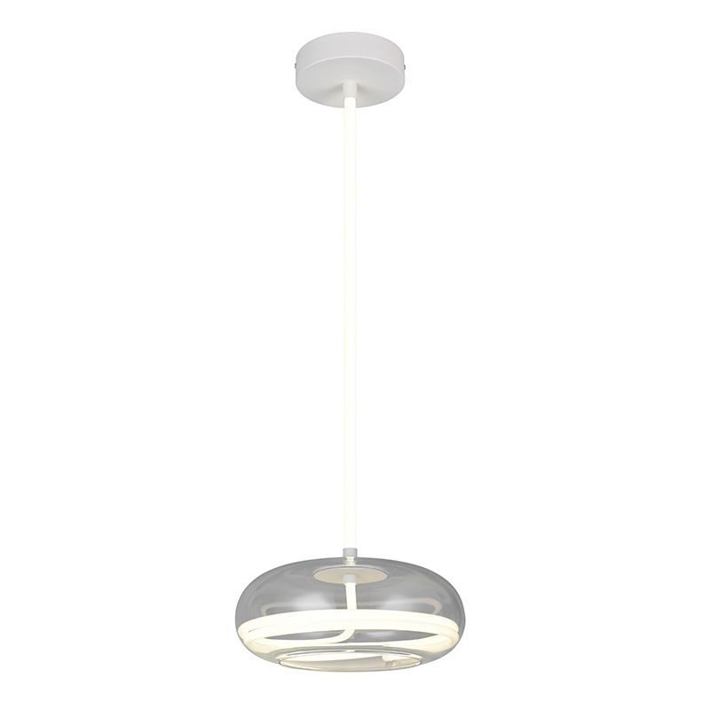Witte hanglamp modern, Abdelaziz, 3-staps dimbaar Witte hanglamp modern, Abdelaziz, 3-staps dimbaar