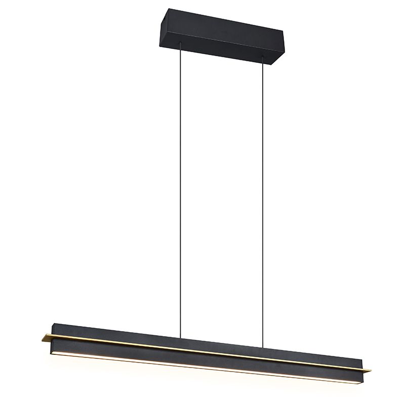 Zwarte hanglamp modern, Joek, 22W, warm tot koud wit verstelbare LED, 3-staps dimbaar