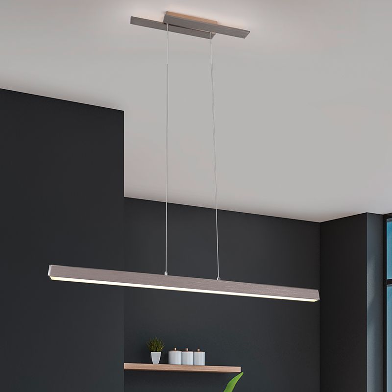 Moderne hanglamp Thyra, nikkel, 44w geintegreerd LED