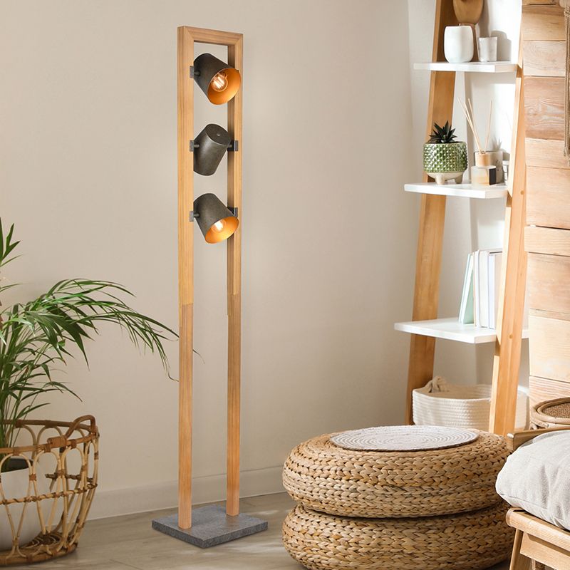 Vintage staande leeslamp Keira, nikkel, metaal