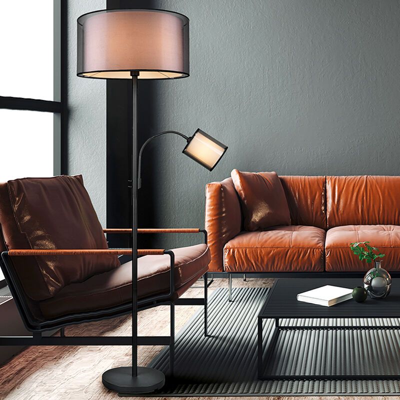 Antraciete staande leeslamp modern, Mirle Antraciete staande leeslamp modern, Mirle