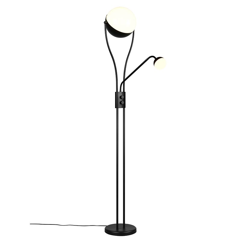 Zwarte vloerlamp modern, Xelly, 18W, 3000K LED, met schakelaar Zwarte vloerlamp modern, Xelly, 18W, 3000K LED, met schakelaar