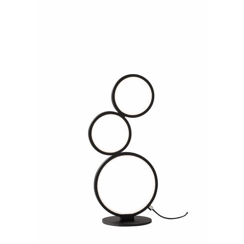 Zwarte tafellamp Robon, metaal, modern, 17 watt