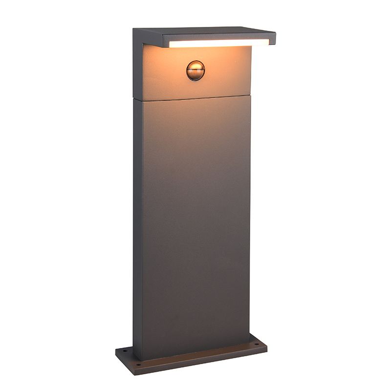 Antraciete staande buitenlamp met bewegingssensor modern, Patrique, IP54 Antraciete staande buitenlamp met bewegingssensor modern, Patrique, IP54