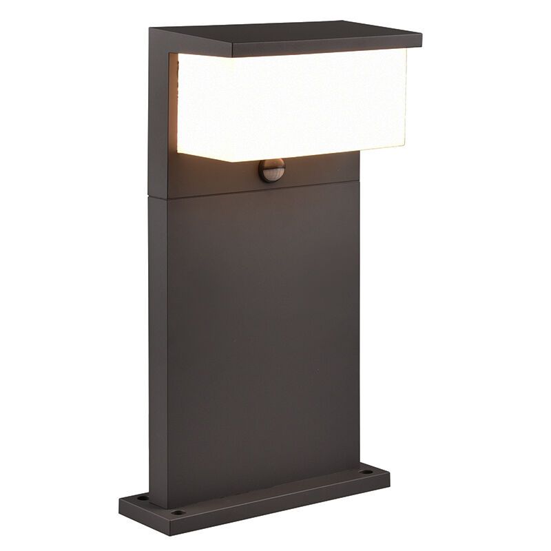 Antraciete staande buitenlamp met bewegingssensor modern, Slimane, 13W, 3000K LED, IP54