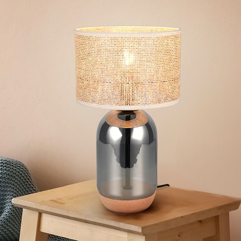 Chromen tafellamp rookglas, Madui