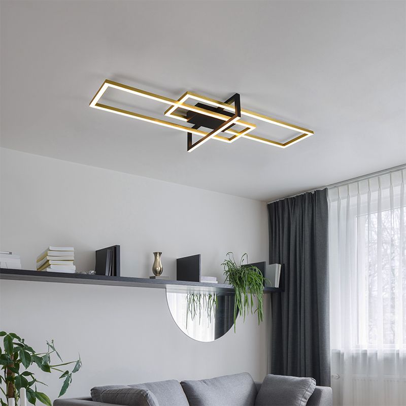 Moderne plafondlamp Hatun, Messing, incl. LED, warm wit Moderne plafondlamp Hatun, Messing, incl. LED, warm wit