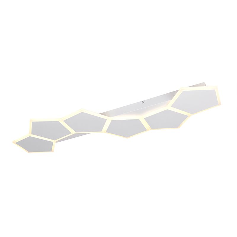 Witte plafonnière modern, Vishaal, 3-staps dimbaar Witte plafonnière modern, Vishaal, 3-staps dimbaar