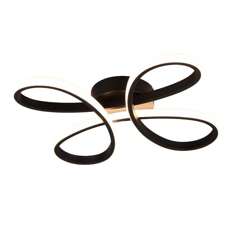 Zwarte plafondlamp design, Vikash, 25W, 3000K LED, 3-staps dimbaar Zwarte plafondlamp design, Vikash, 25W, 3000K LED, 3-staps dimbaar