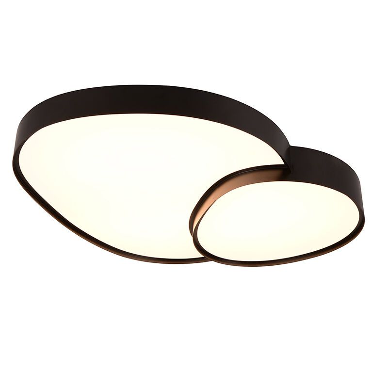 Zwarte plafondlamp metaal, Merwin, 51W, warm tot koud wit verstelbare LED