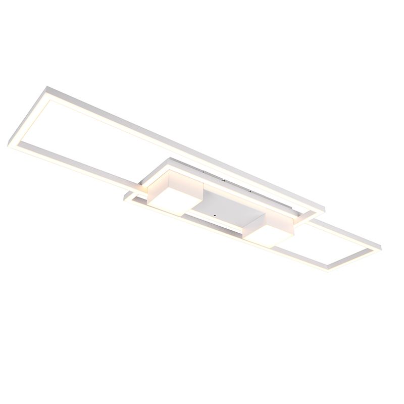 Witte plafonnière design, Sohaib, 37W, warm tot koud wit verstelbare LED, 3-staps dimbaar