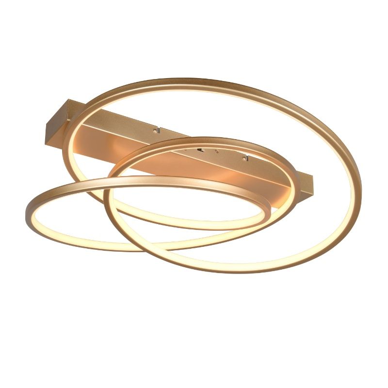 Gouden plafonnière design, Teodore, 34W, white switch LED, 3-staps dimbaar Gouden plafonnière design, Teodore, 34W, white switch LED, 3-staps dimbaar
