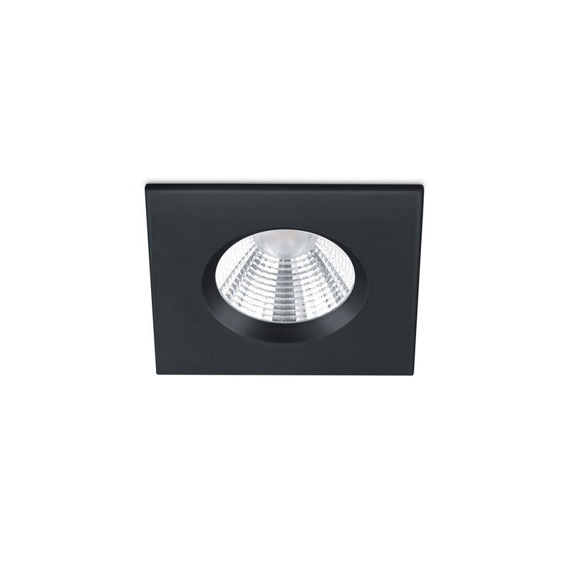 Zwarte badkamer inbouwspot Iman, metaal, IP65, 5 watt