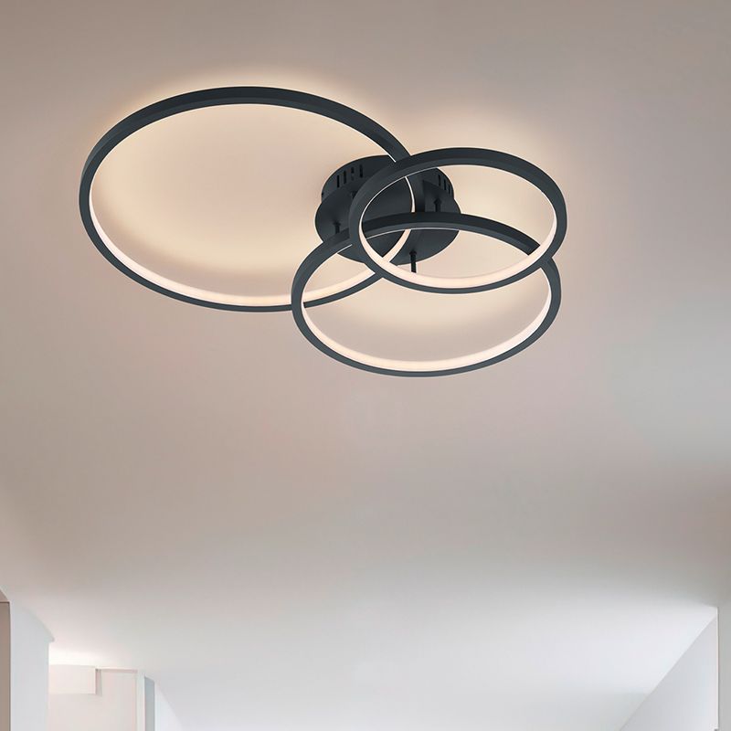 Antraciete plafonnière modern, Harold, 36W, RGBW LED, met afstandsbediening Antraciete plafonnière modern, Harold, 36W, RGBW LED, met afstandsbediening