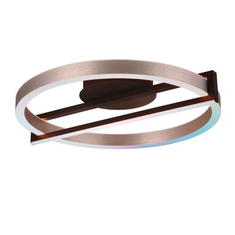 Grijze smart plafondlamp design, Mayk, 55W, RGBW LED, met afstandsbediening