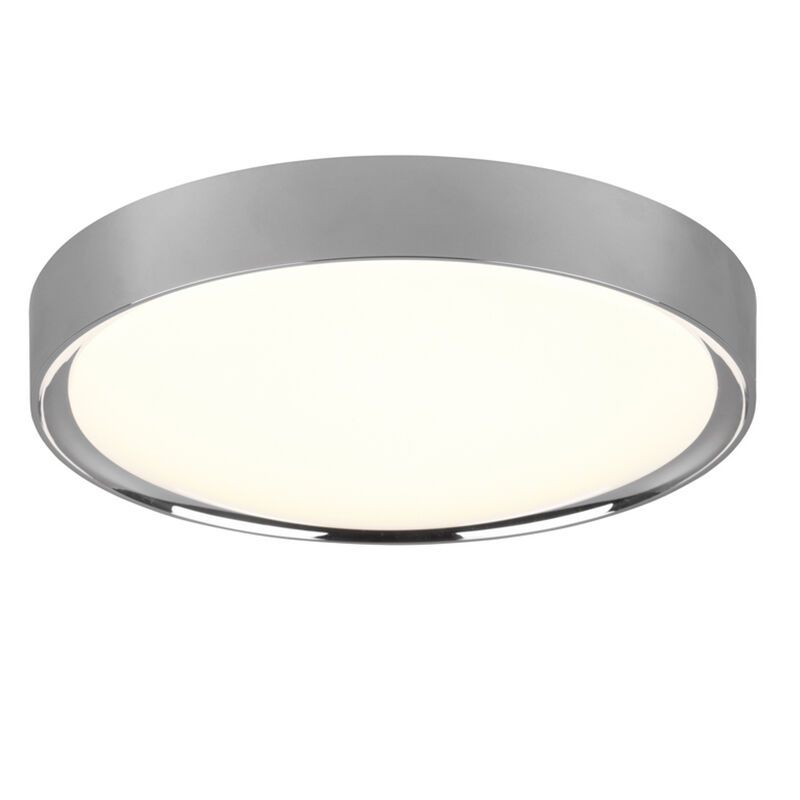 Chromen badkamer plafondlamp Evelina, kunststof, 18w, 3000K LED