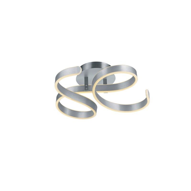 Zilveren plafonniere Davu, metaal, modern, 40 watt