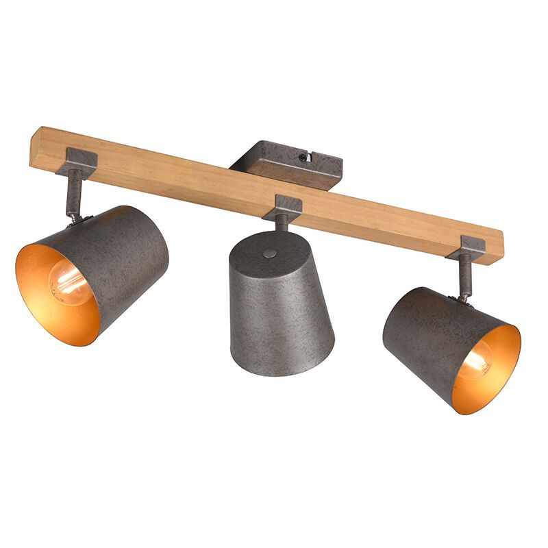 Vintage plafondspot Keira, nikkel, metaal