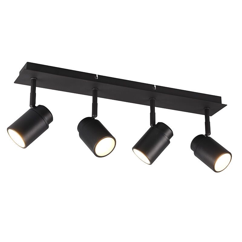 Moderne plafondlamp Nelis, zwart, metaal, IP44 Moderne plafondlamp Nelis, zwart, metaal, IP44