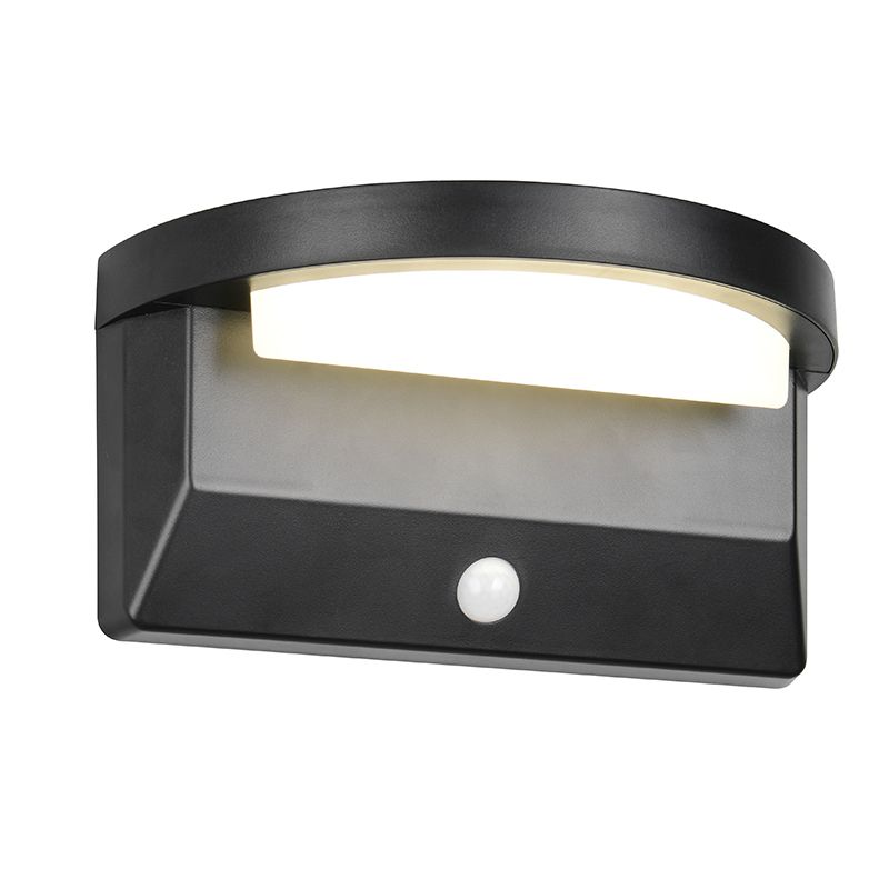 Zwarte buiten wandlamp op zonne-energie modern, Neelam, 8W, 4000K LED, IP44