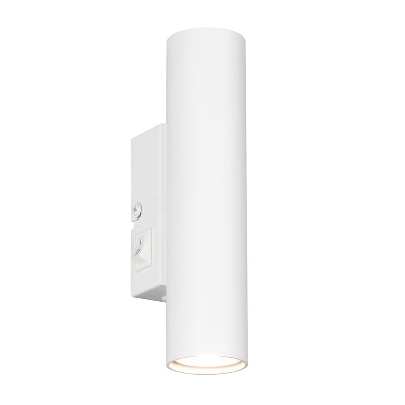 Witte up down wandlamp modern, Suradj, met schakelaar Witte up down wandlamp modern, Suradj, met schakelaar